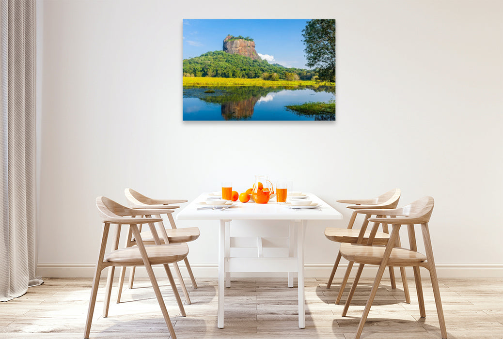 Premium Textil-Leinwand Sigiriya Rock
