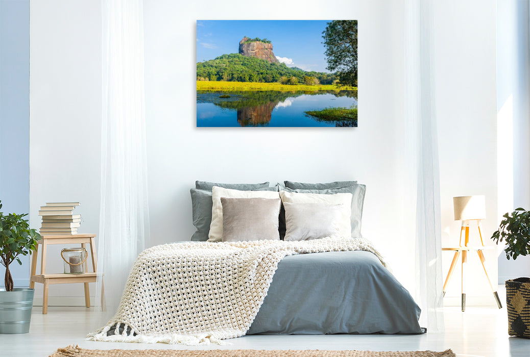 Premium Textil-Leinwand Sigiriya Rock