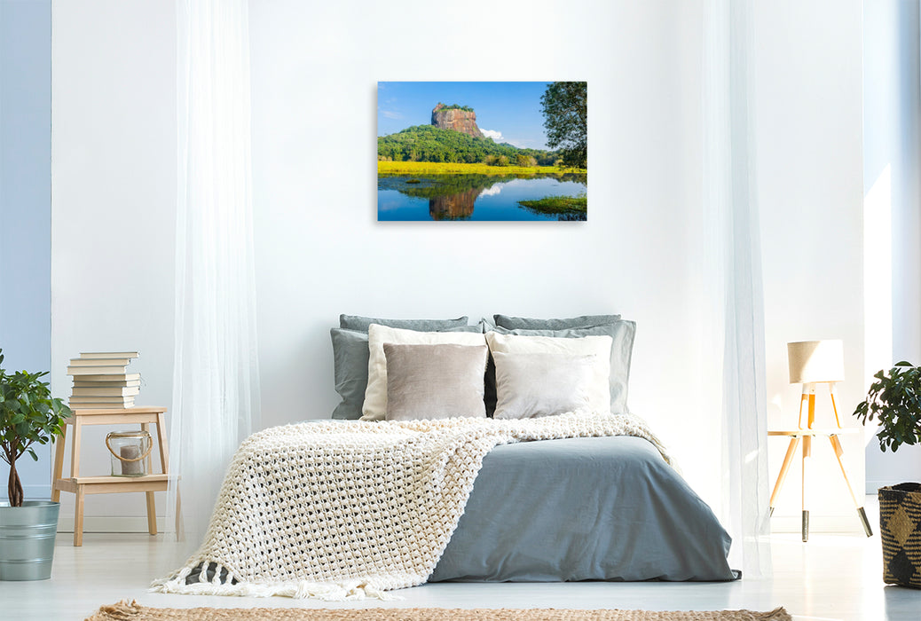 Premium Textil-Leinwand Sigiriya Rock