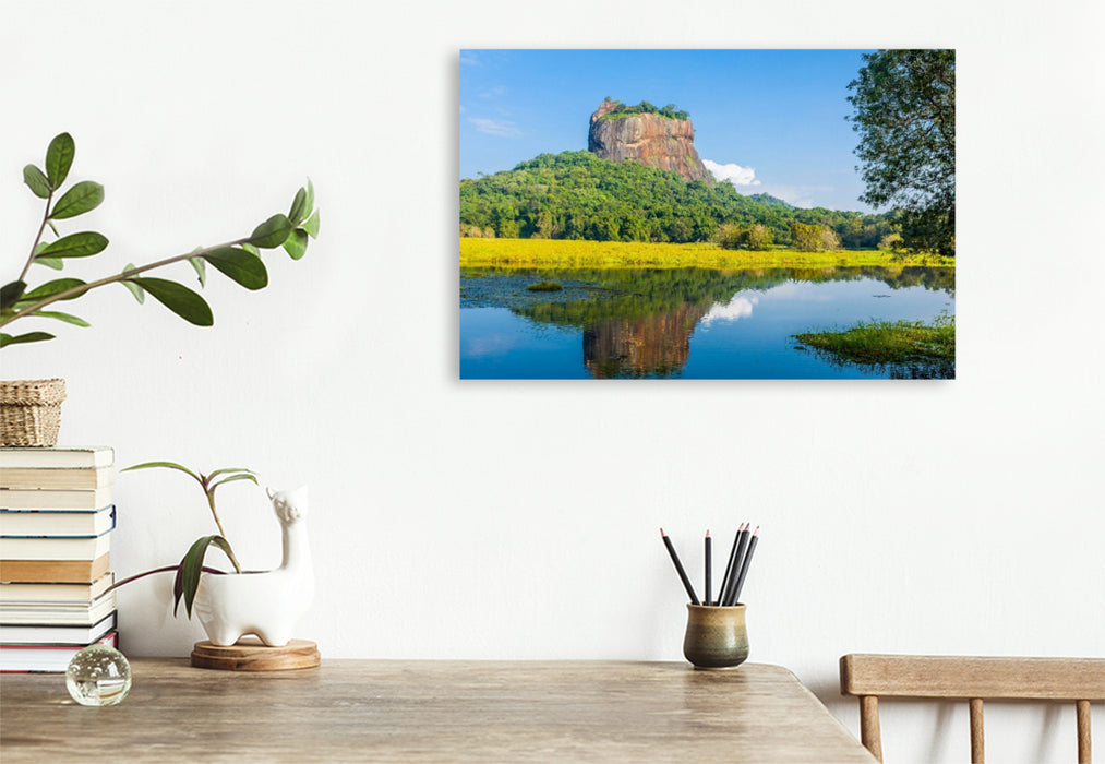 Premium Textil-Leinwand Sigiriya Rock