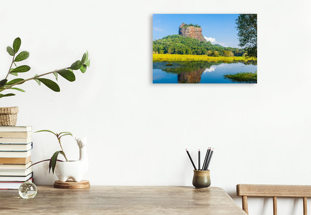 Premium Textil-Leinwand Sigiriya Rock