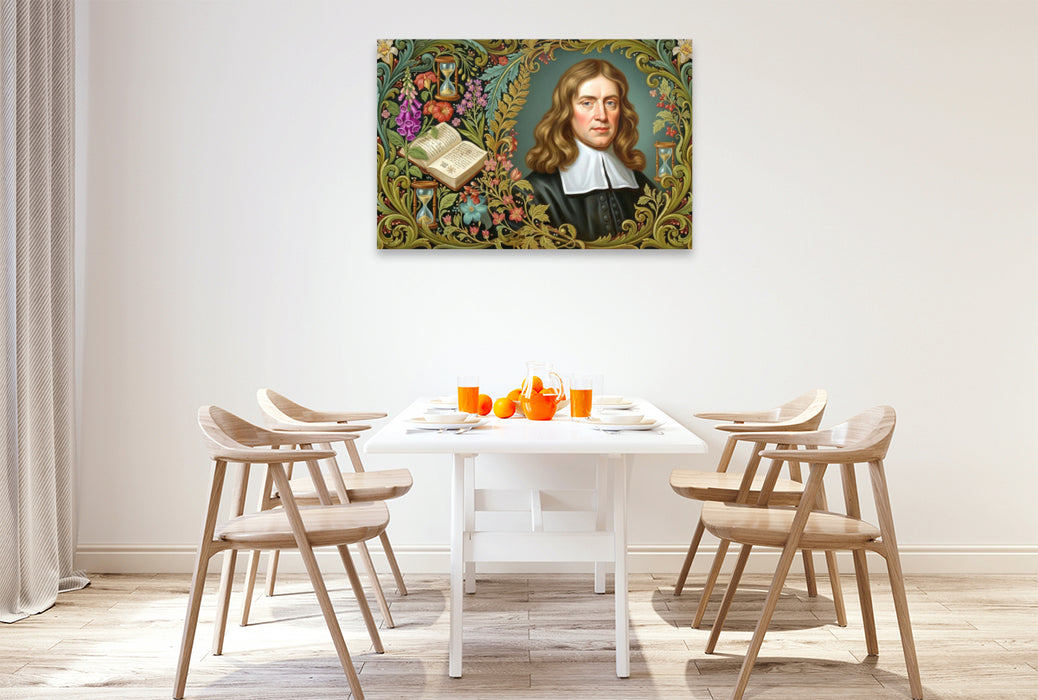 Premium Textil-Leinwand Thomas Sydenham (1624–1689) – England - berühmter Mediziner der Geschichte