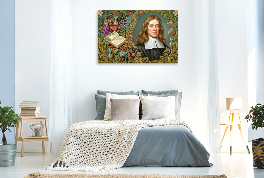 Premium Textil-Leinwand Thomas Sydenham (1624–1689) – England - berühmter Mediziner der Geschichte
