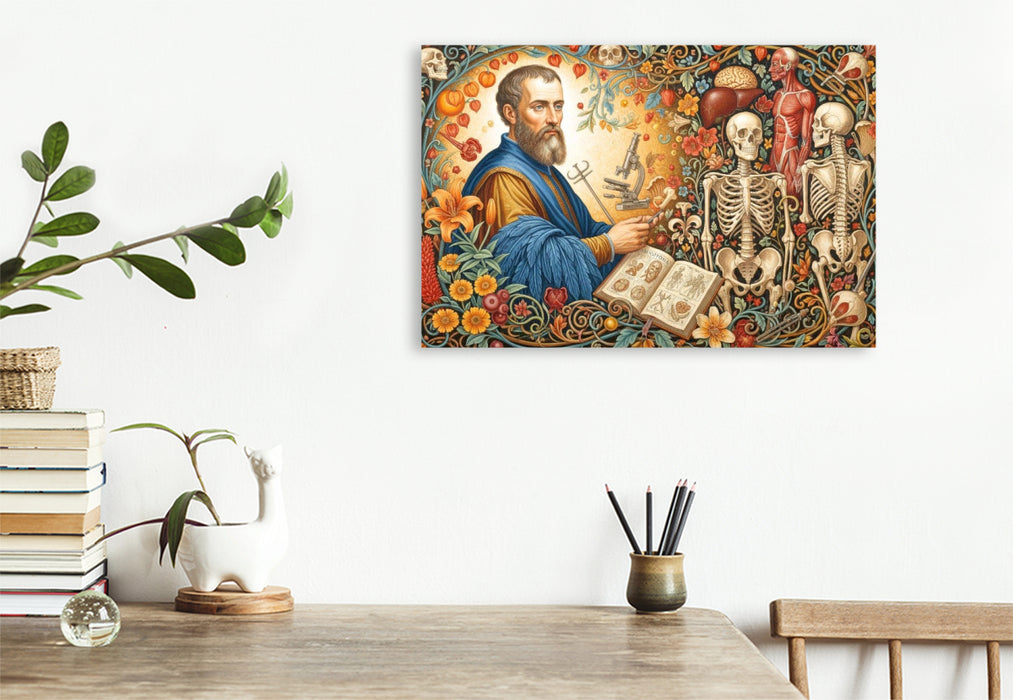 Premium Textil-Leinwand Andreas Vesalius (1514–1564) – Flandern - berühmter Mediziner der Geschichte