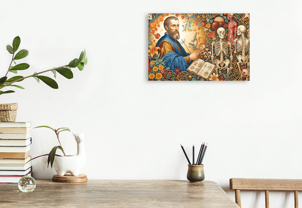 Premium Textil-Leinwand Andreas Vesalius (1514–1564) – Flandern - berühmter Mediziner der Geschichte