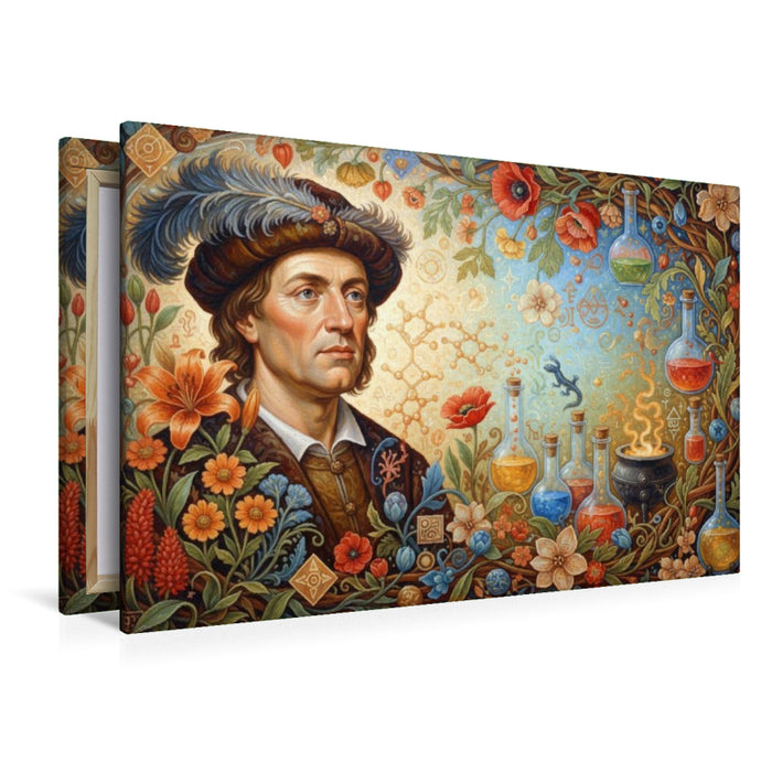 Premium Textil-Leinwand Paracelsus - Theophrastus Bombastus von Hohenheim - berühmter Mediziner der Geschichte