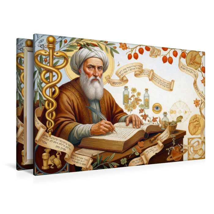 Premium Textil-Leinwand Moses Maimonides (1138–1204) – Al-Andalus / Ägypten - berühmter Mediziner der Geschichte