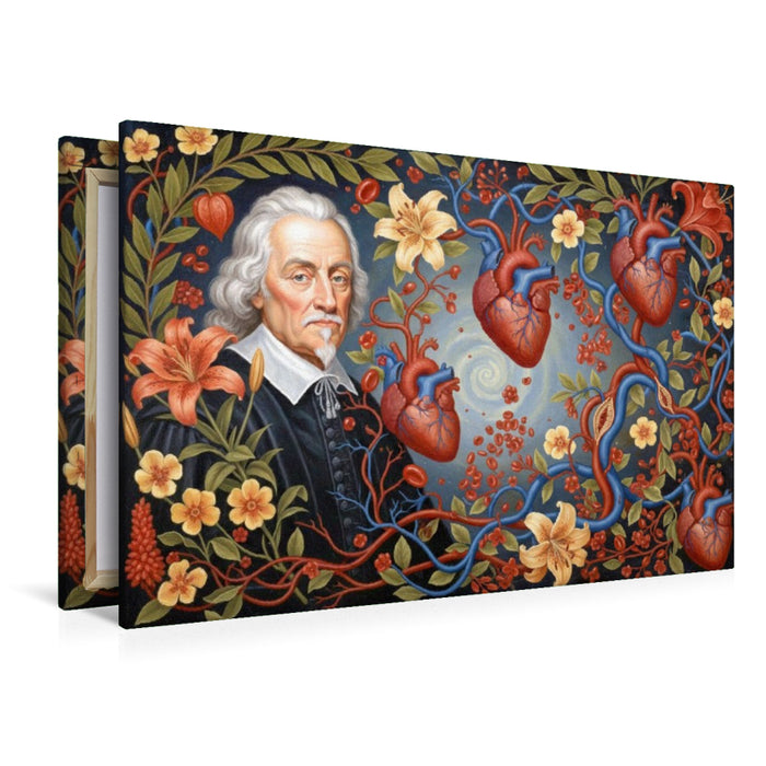Premium Textil-Leinwand William Harvey (1578–1657) – England - berühmter Mediziner der Geschichte