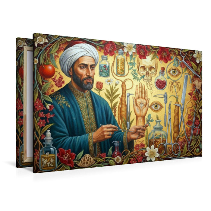 Premium Textil-Leinwand Abu al-Qasim al-Zahrawi (936–1013) – Al-Andalus - berühmter Mediziner der Geschichte