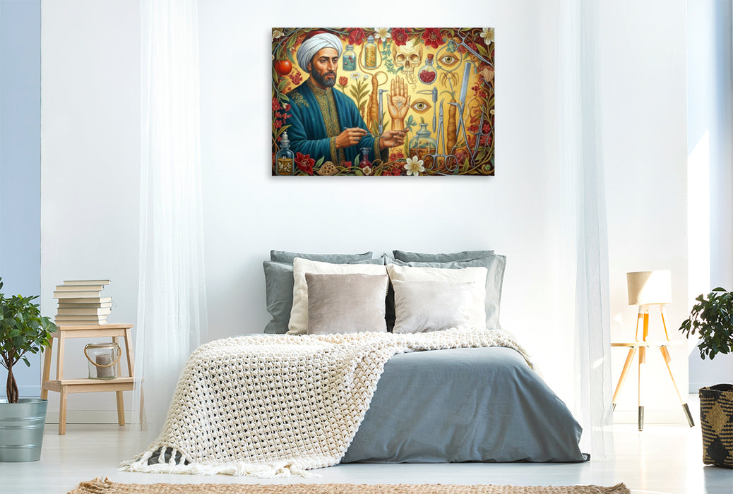 Premium Textil-Leinwand Abu al-Qasim al-Zahrawi (936–1013) – Al-Andalus - berühmter Mediziner der Geschichte