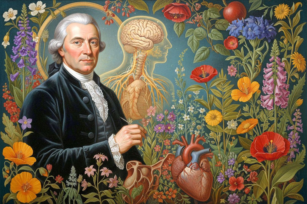 Premium Textil-Leinwand Albrecht von Haller (1708–1777) – erforschte Nerven- und Muskelphysiologie. Berühmter Mediziner der Geschichte