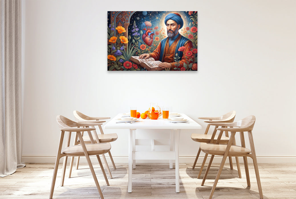 Premium Textil-Leinwand Avicenna (980–1037) – Persien - berühmter Mediziner der Geschichte