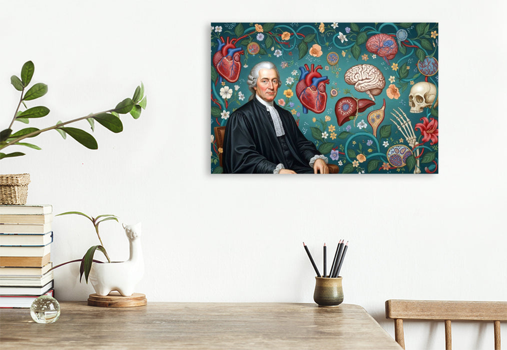 Premium Textil-Leinwand Giovanni Battista Morgagni (1682–1771) – Italien - berühmter Mediziner der Geschichte