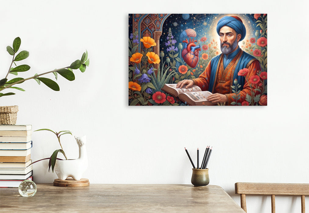 Premium Textil-Leinwand Avicenna (980–1037) – Persien - berühmter Mediziner der Geschichte