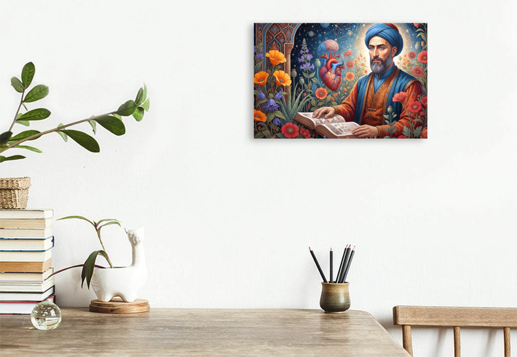 Premium Textil-Leinwand Avicenna (980–1037) – Persien - berühmter Mediziner der Geschichte
