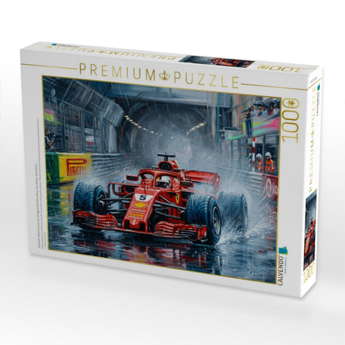 Sebastian Vettel ist einer der erfolgreichste Rennfahrer der letzten Jahrzehnte.. - CALVENDO Foto-Puzzle'