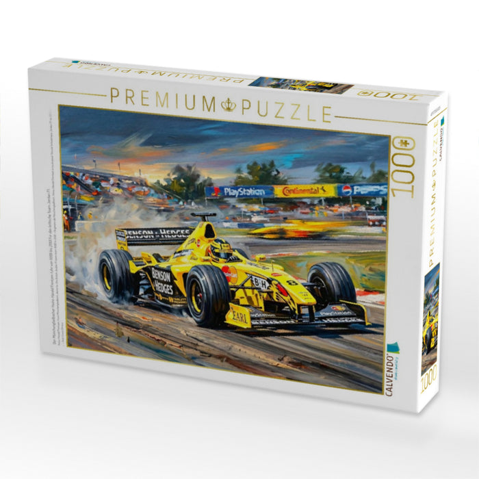Der Mönchengladbacher Heinz-Harald Frentzen fuhr von 1999 bis 2001 für das britische Team Jordan F1. - CALVENDO Foto-Puzzle'