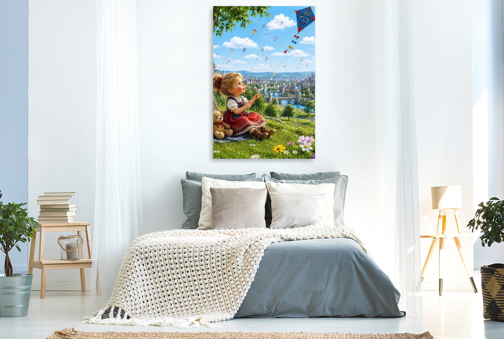 Premium Textil-Leinwand Das Fest der Drachen