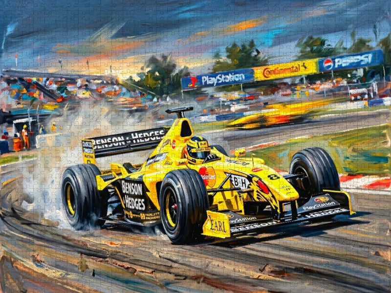 Der Mönchengladbacher Heinz-Harald Frentzen fuhr von 1999 bis 2001 für das britische Team Jordan F1. - CALVENDO Foto-Puzzle'