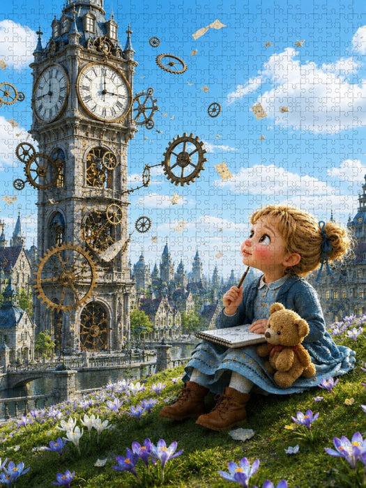 Die Uhr der Wunderstadt - CALVENDO Foto-Puzzle'