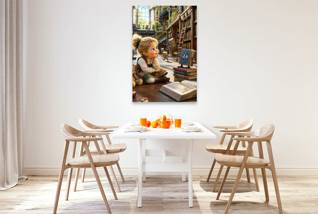 Premium Textil-Leinwand Das sprechende Buch