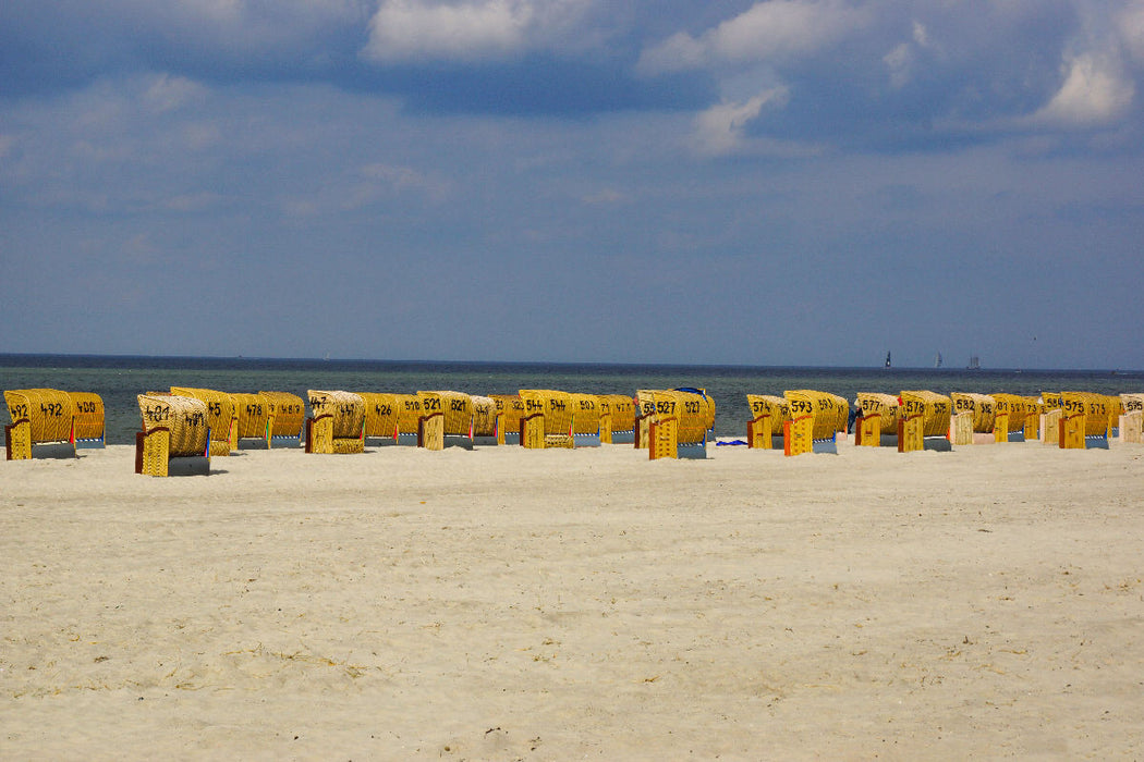 Premium Textil-Leinwand Strandliebe
