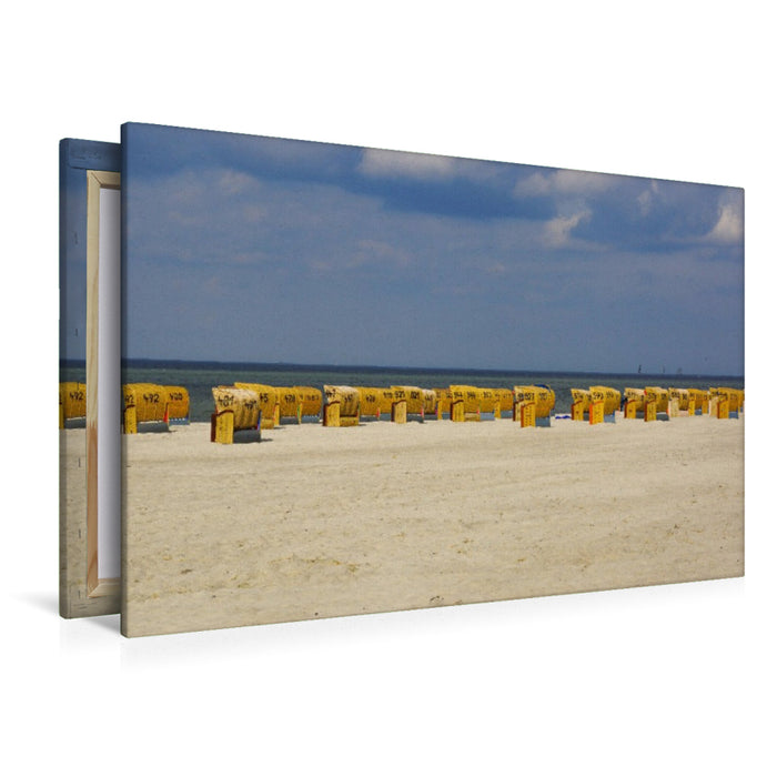Premium Textil-Leinwand Strandliebe