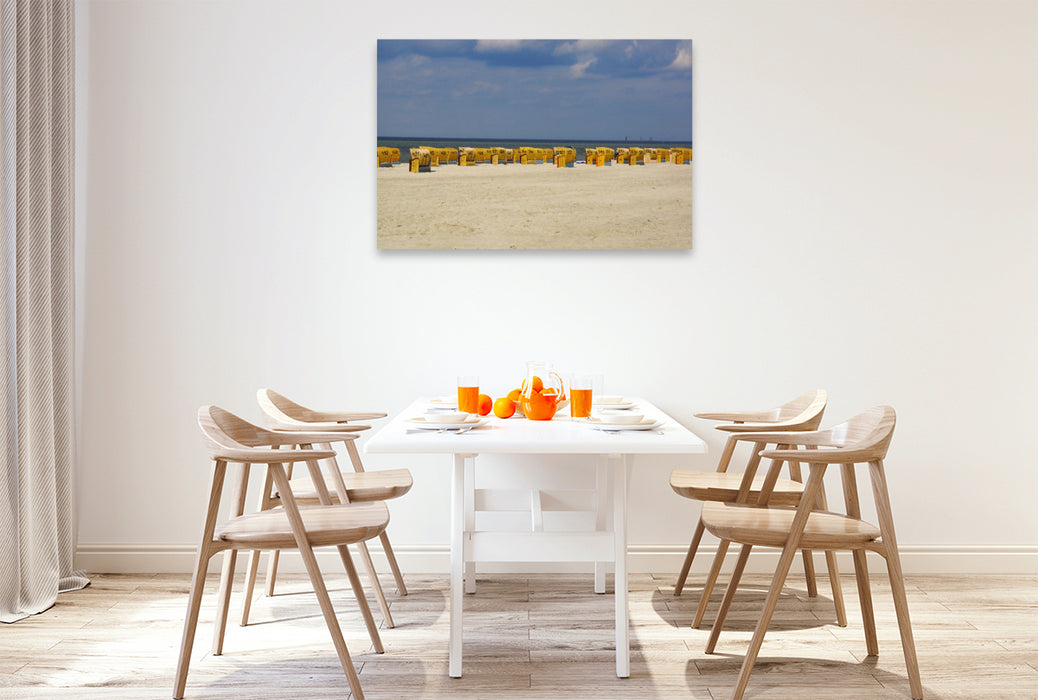 Premium Textil-Leinwand Strandliebe