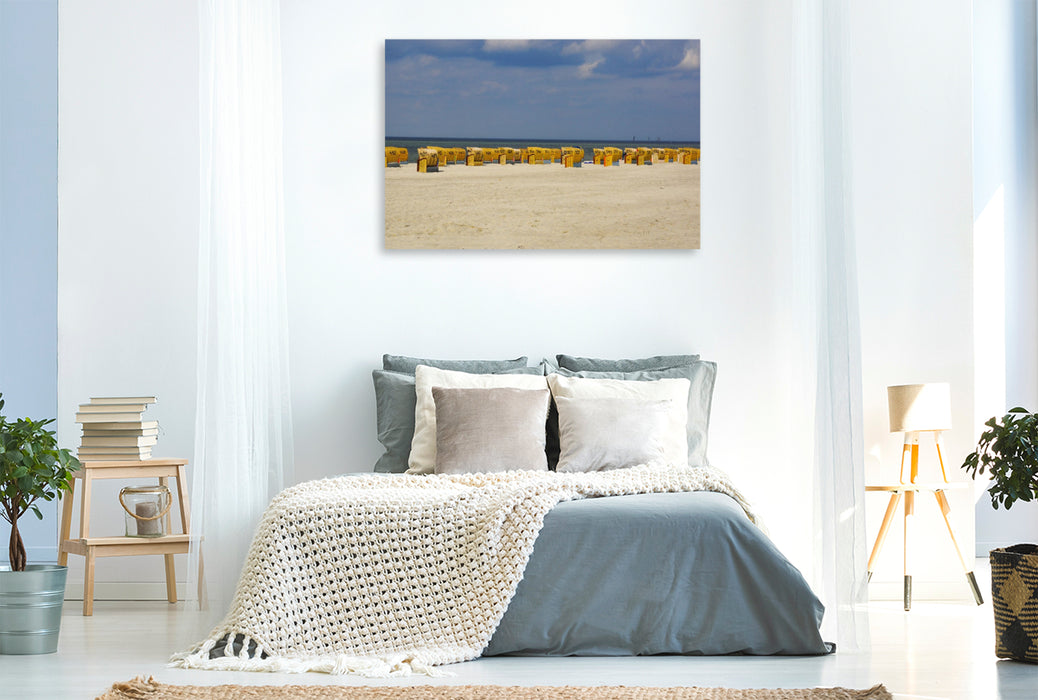Premium Textil-Leinwand Strandliebe
