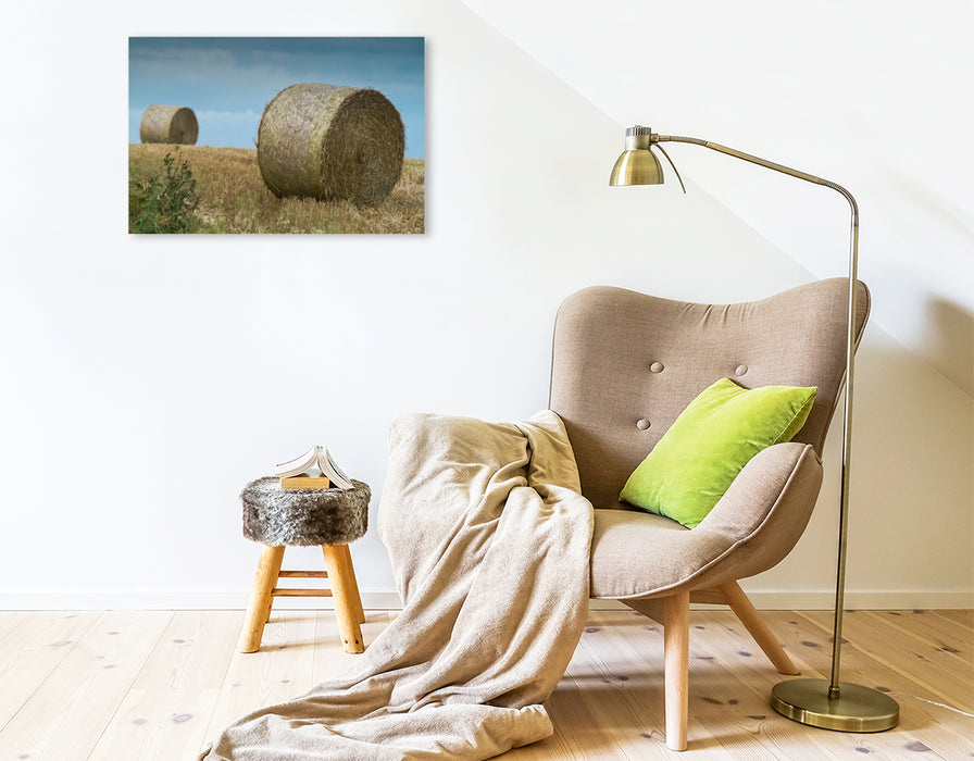 Premium Textil-Leinwand Wiesen und Äcker