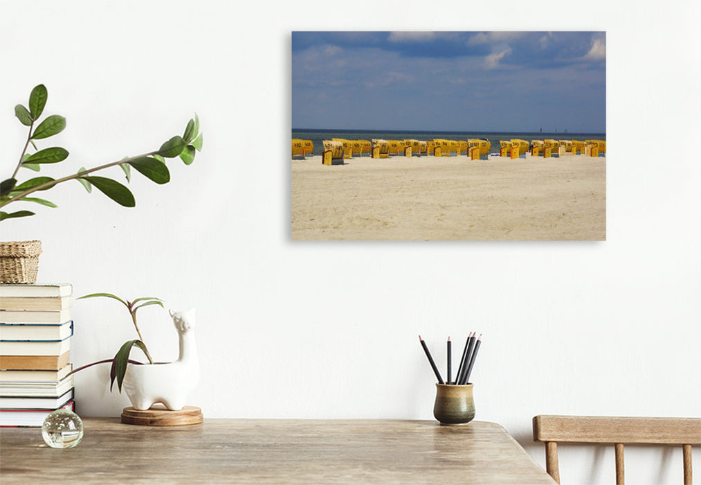 Premium Textil-Leinwand Strandliebe