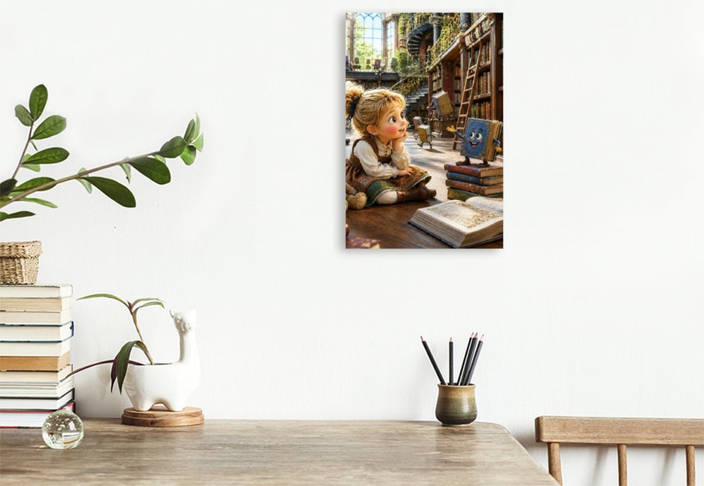 Premium Textil-Leinwand Das sprechende Buch