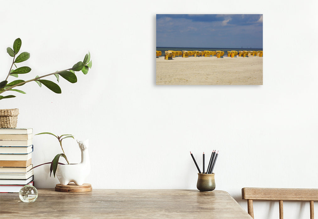 Premium Textil-Leinwand Strandliebe