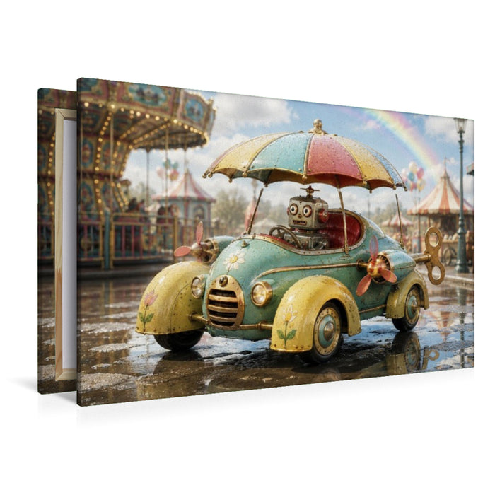 Premium Textil-Leinwand Regenbogen voraus