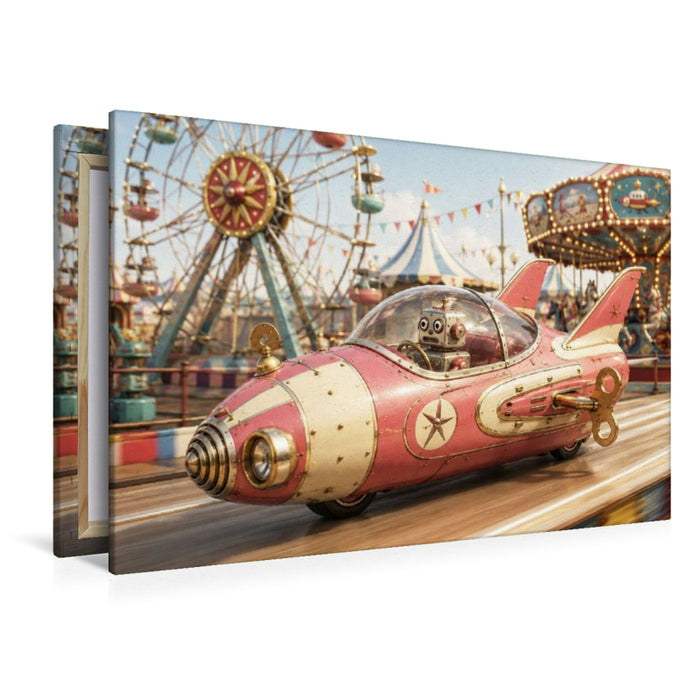 Premium Textil-Leinwand Rakete vom Rummelplatz