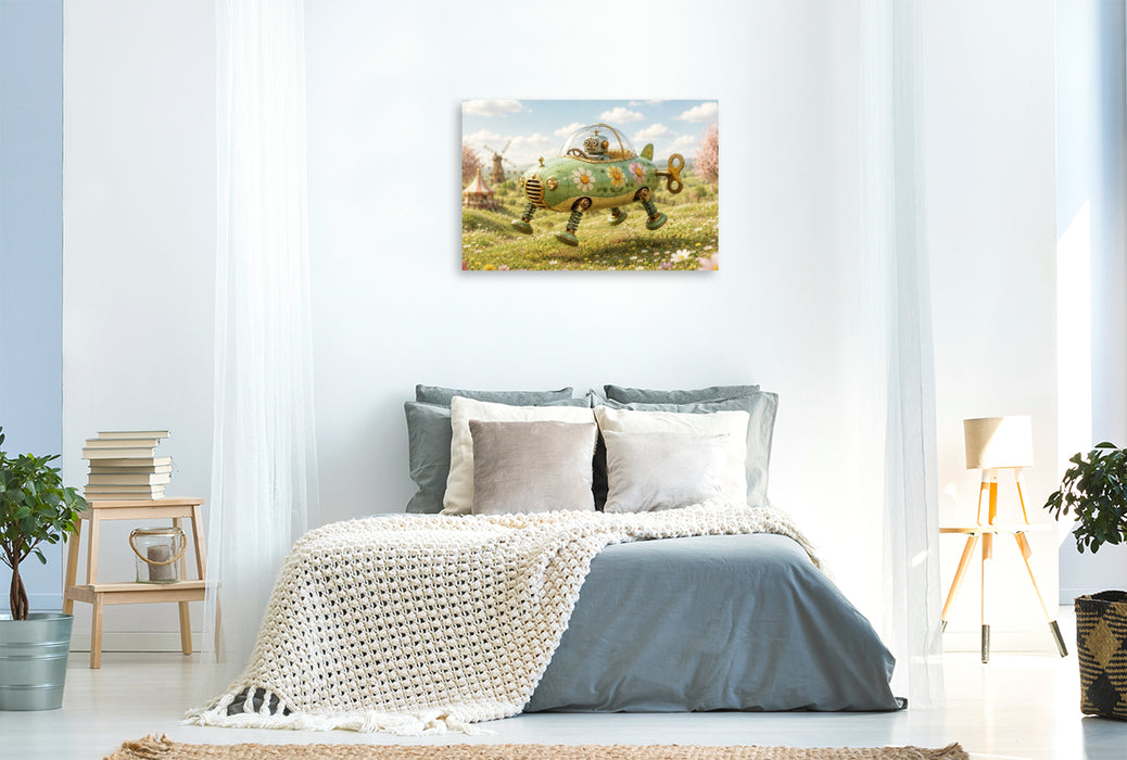 Premium Textil-Leinwand Der Blütenflitzer