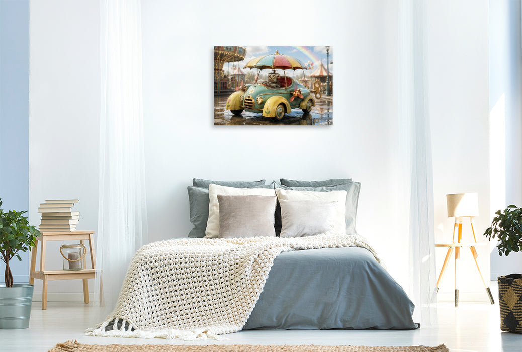 Premium Textil-Leinwand Regenbogen voraus