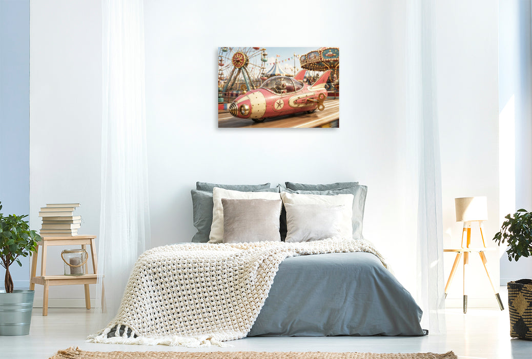 Premium Textil-Leinwand Rakete vom Rummelplatz