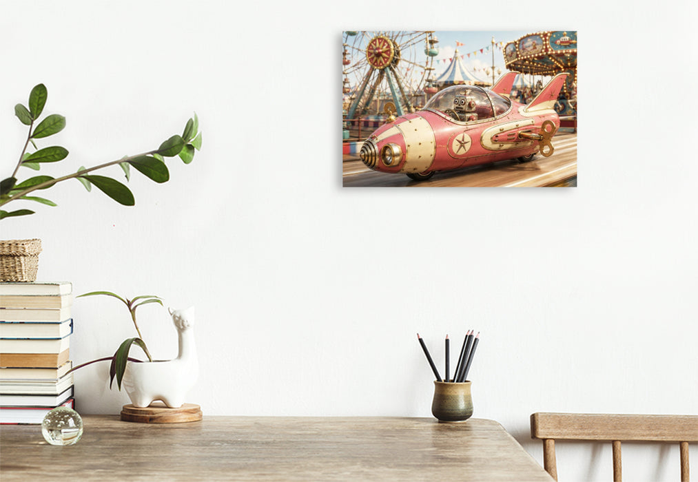 Premium Textil-Leinwand Rakete vom Rummelplatz