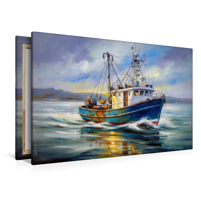 Premium Textil-Leinwand Ein Motiv aus dem Kalender Salzluft-Gefühl am Strand