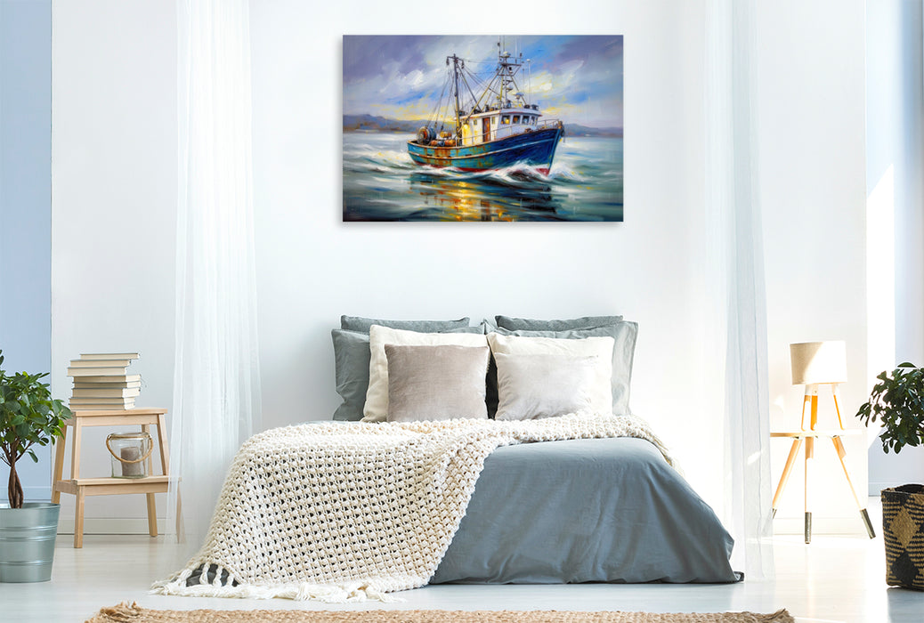 Premium Textil-Leinwand Ein Motiv aus dem Kalender Salzluft-Gefühl am Strand