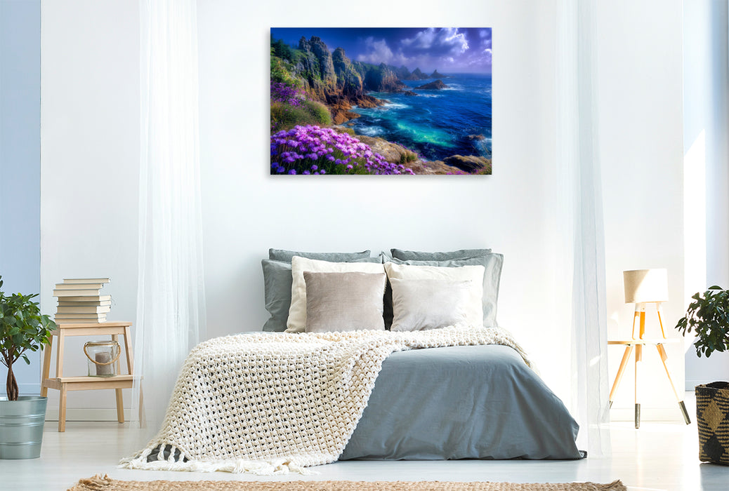 Premium Textil-Leinwand Die Farbe der Ferne