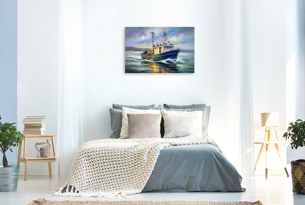 Premium Textil-Leinwand Ein Motiv aus dem Kalender Salzluft-Gefühl am Strand