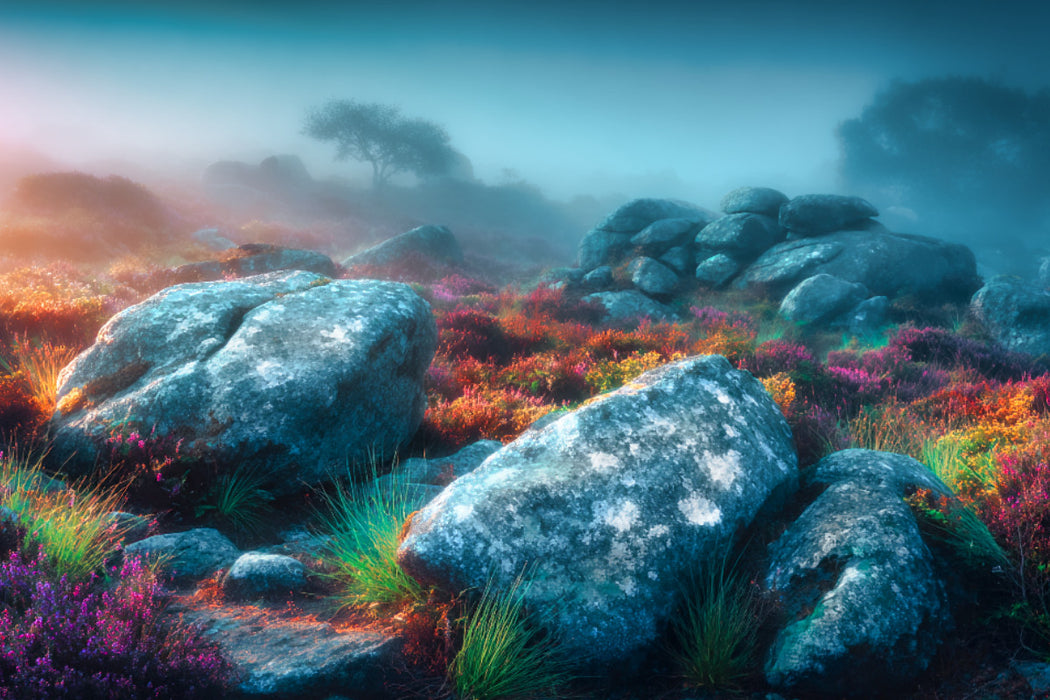 Premium Textil-Leinwand Die Erinnerung des Steins