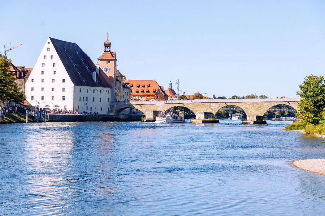Premium Textil-Leinwand Zeitloses Regensburg