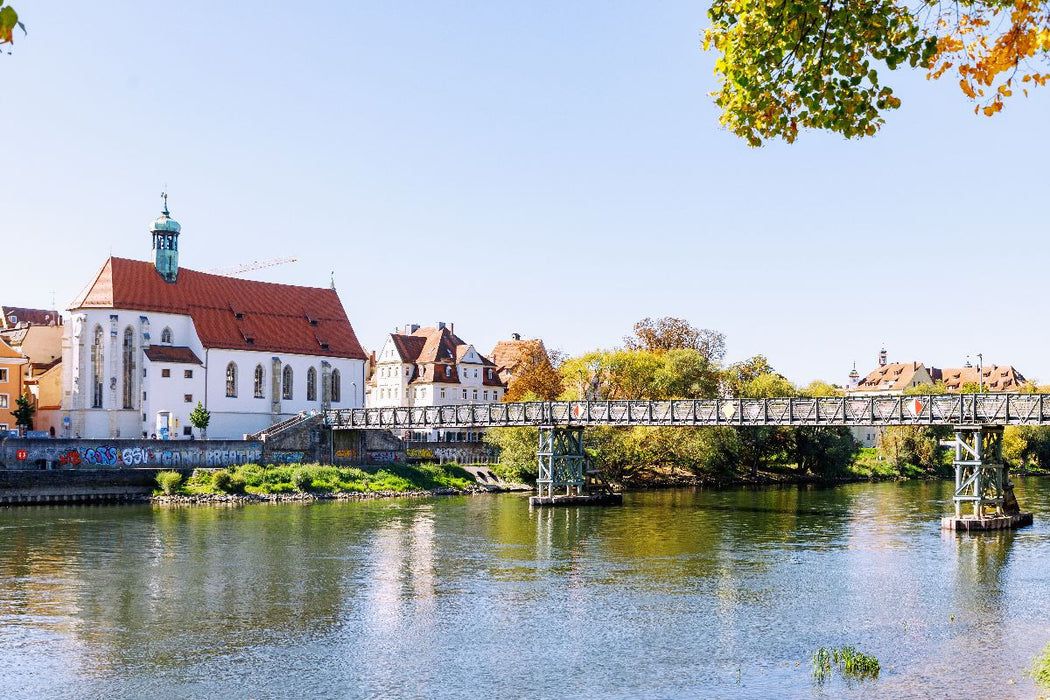 Premium Textil-Leinwand Zeitloses Regensburg