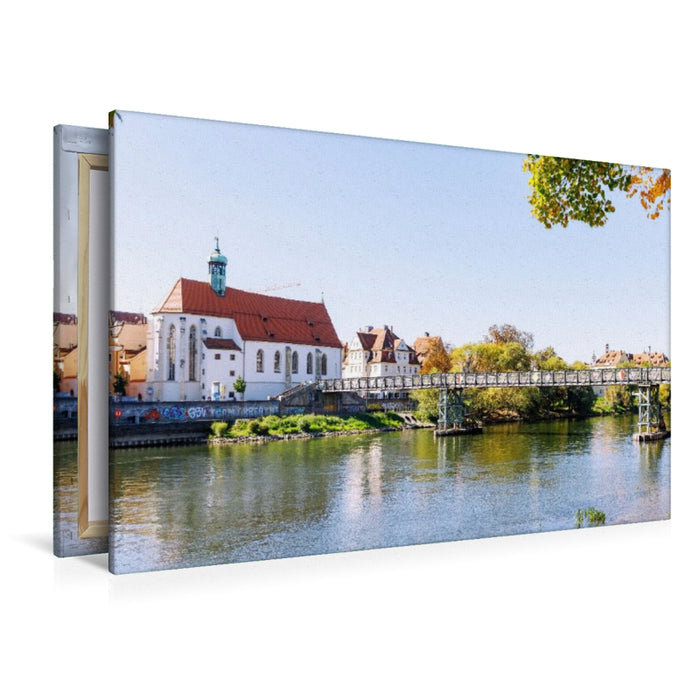 Premium Textil-Leinwand Zeitloses Regensburg
