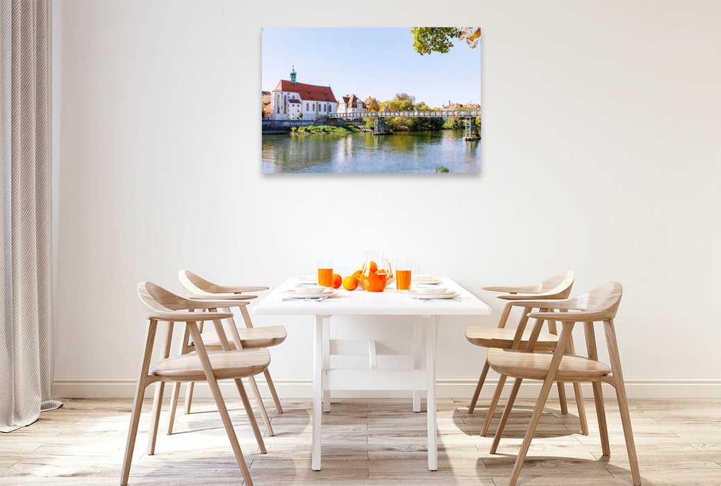 Premium Textil-Leinwand Zeitloses Regensburg