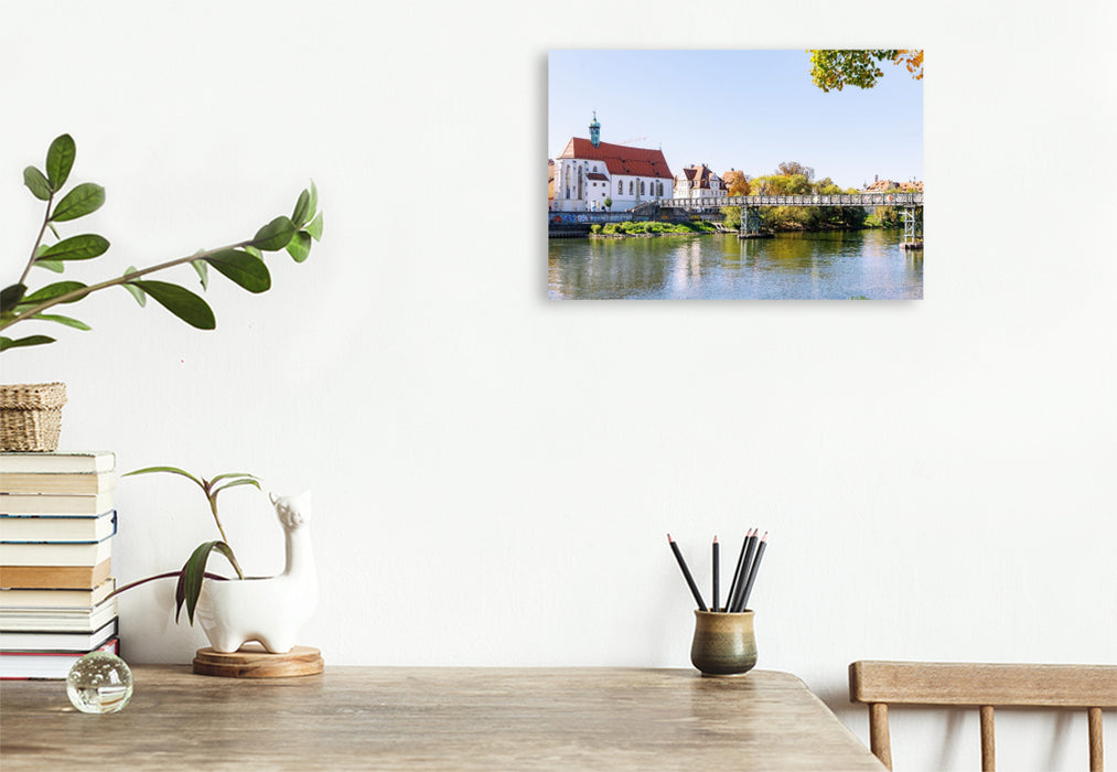 Premium Textil-Leinwand Zeitloses Regensburg