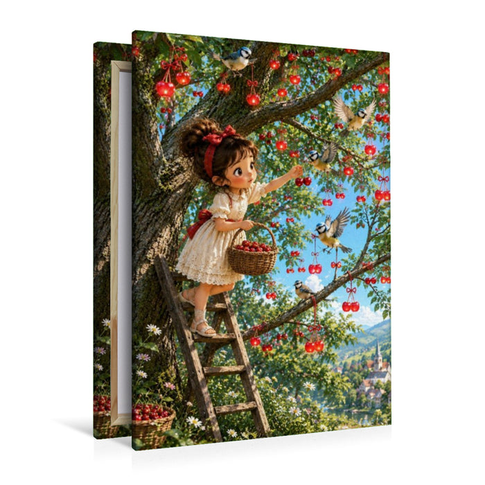 Premium Textil-Leinwand Die roten Sommerlichter